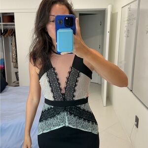 Black and White Lace Dress